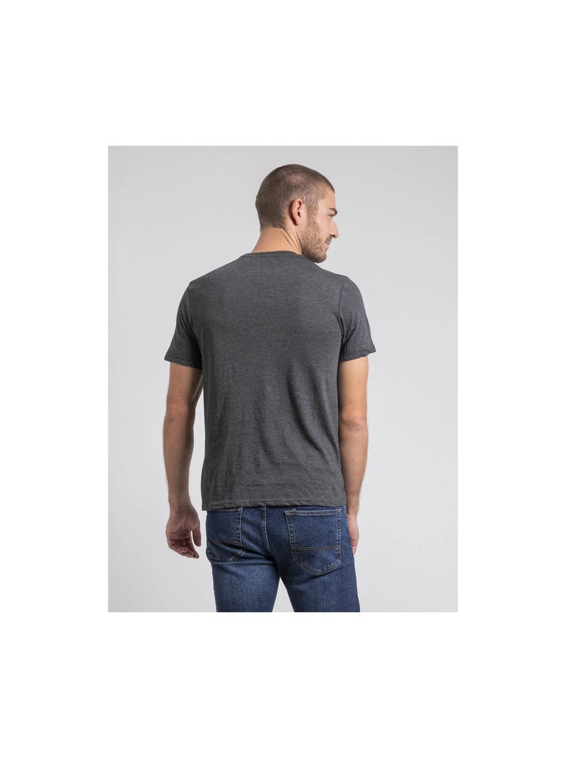 T-shirt girocollo pur coton JAKOTA Grigio - Kiabi