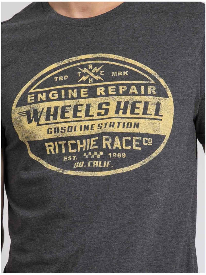 T-shirt girocollo pur coton JAKOTA Grigio - Kiabi