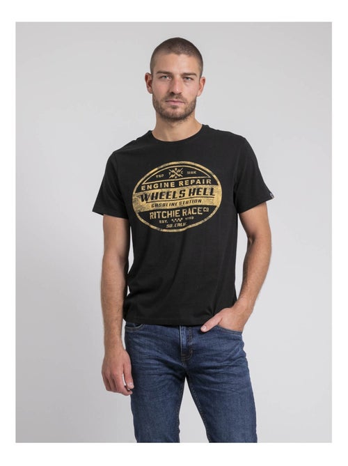 T-shirt girocollo pur coton JAKOTA - Kiabi