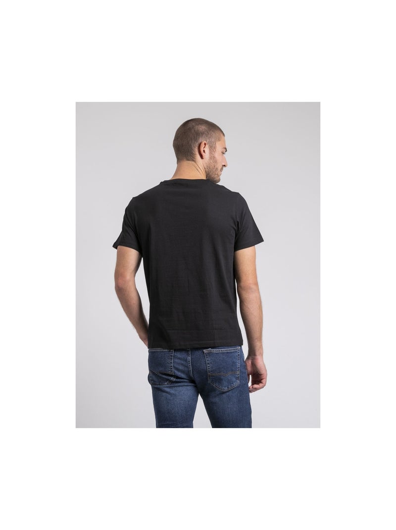T-shirt girocollo pur coton JAKOTA Nero - Kiabi