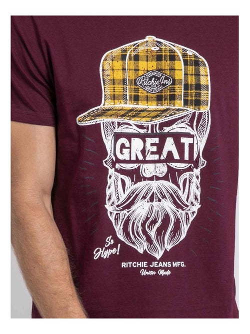 T-shirt girocollo pur coton JAMYTH - Kiabi