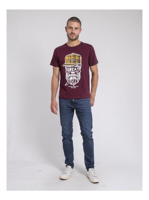 T-shirt girocollo pur coton JAMYTH - Kiabi