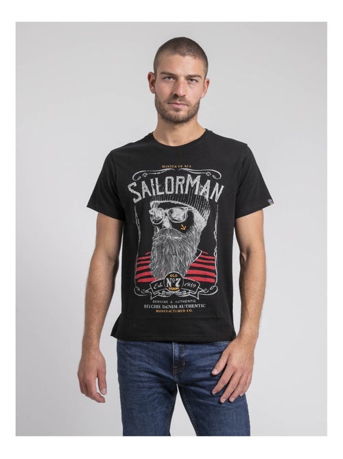 T-shirt girocollo pur coton JIMARTIN - Kiabi