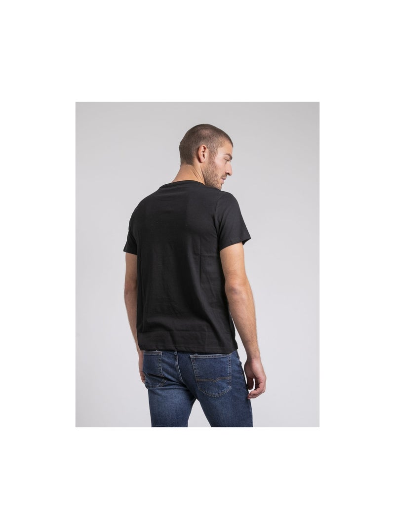T-shirt girocollo pur coton JIMARTIN Nero - Kiabi