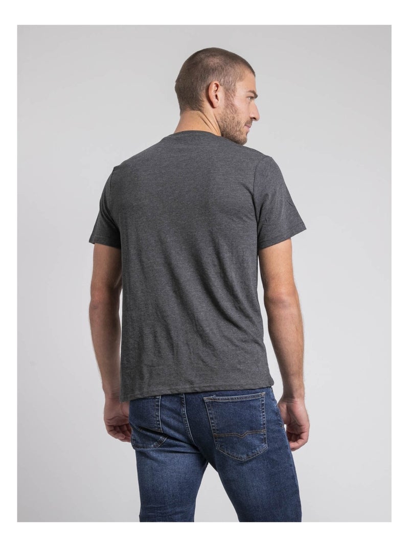 T-shirt girocollo pur coton JIMINAL Grigio - Kiabi