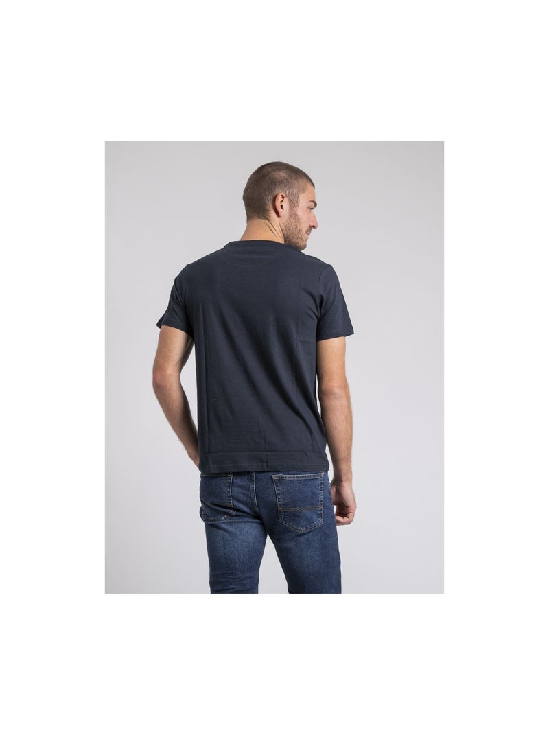 T-shirt girocollo pur coton JIMOSCAR Blu marino - Kiabi