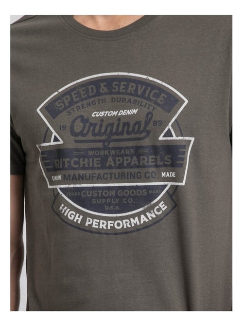 T-shirt girocollo pur coton JIROBIN - Kiabi