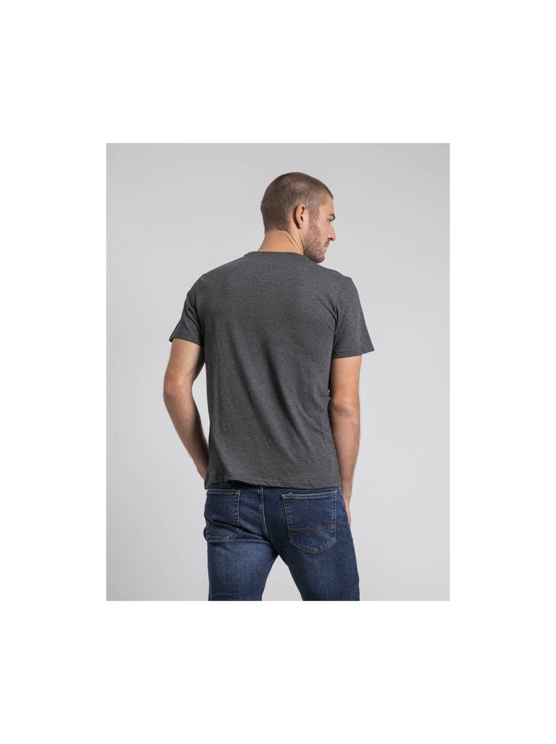 T-shirt girocollo pur coton JOAKIM Grigio - Kiabi