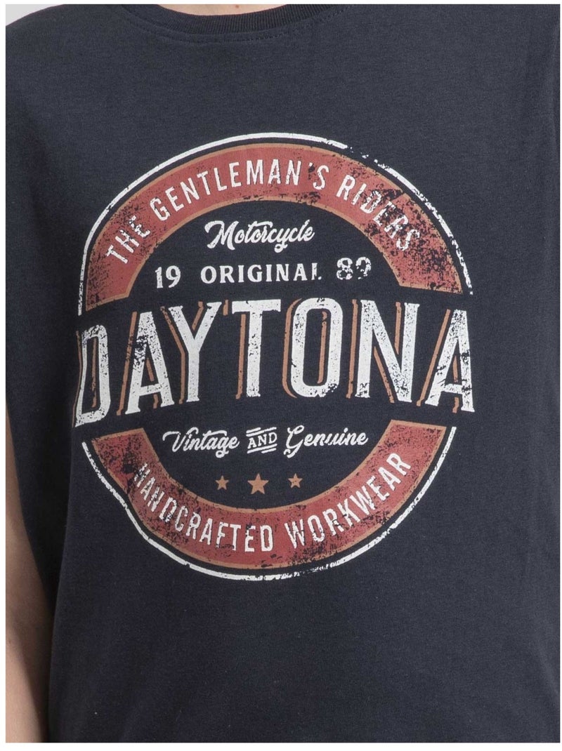 T-shirt girocollo pur coton JOCOBY-J Blu marino - Kiabi