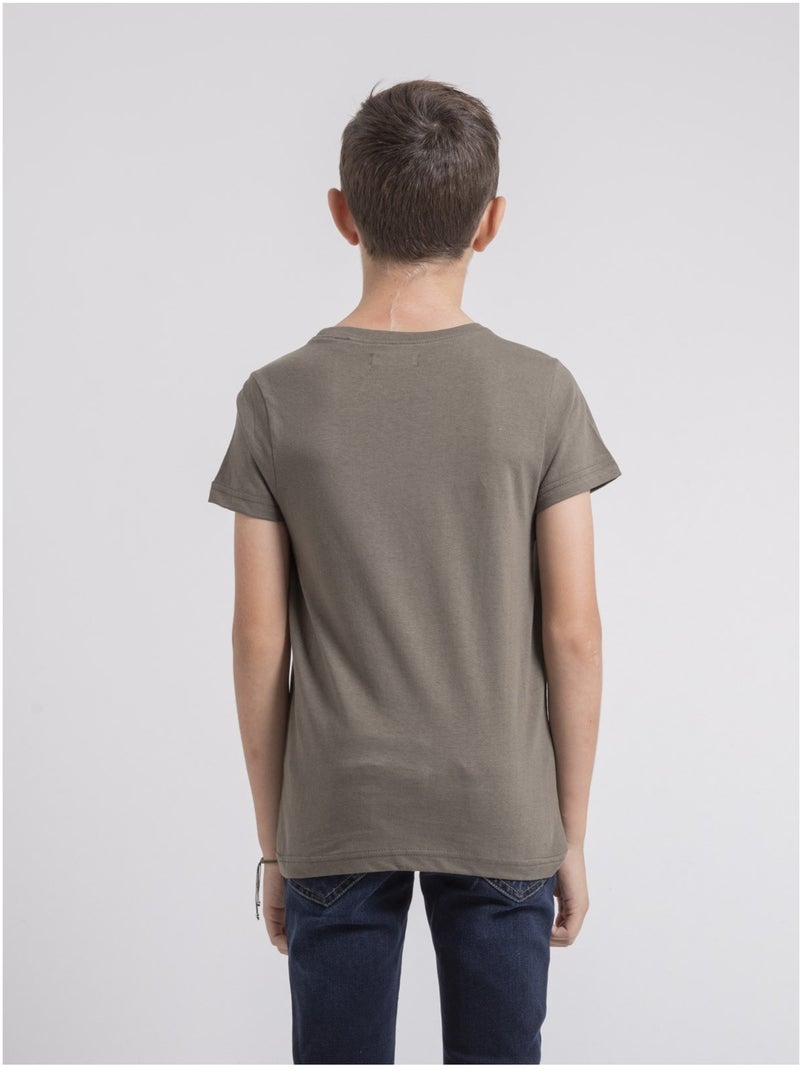 T-shirt girocollo pur coton JOCOBY-J Cachi - Kiabi