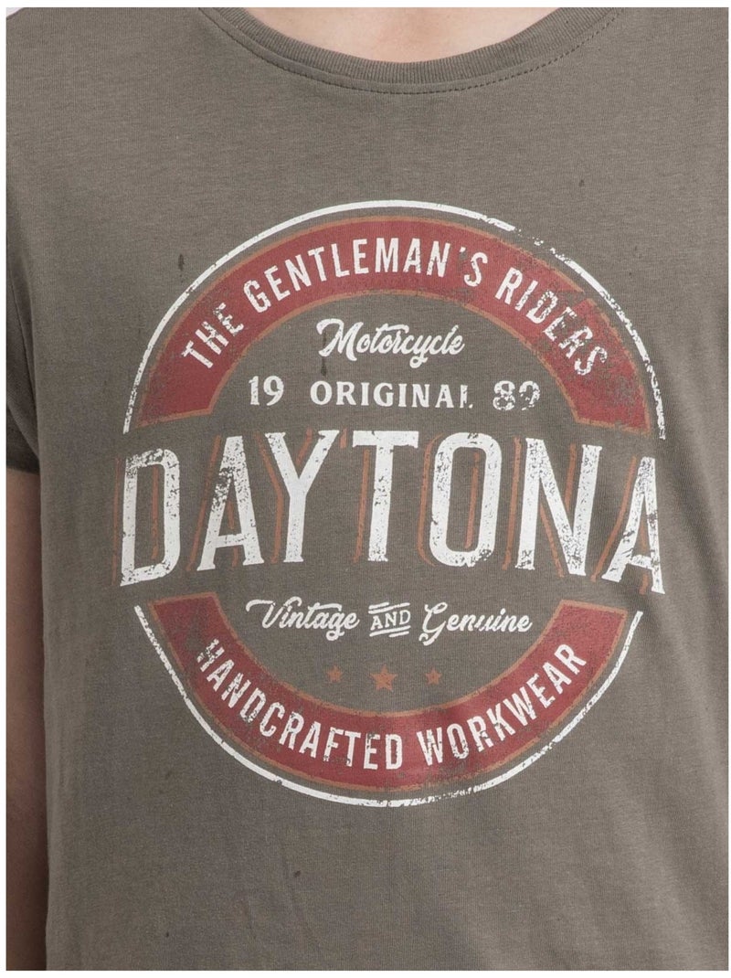 T-shirt girocollo pur coton JOCOBY-J Cachi - Kiabi