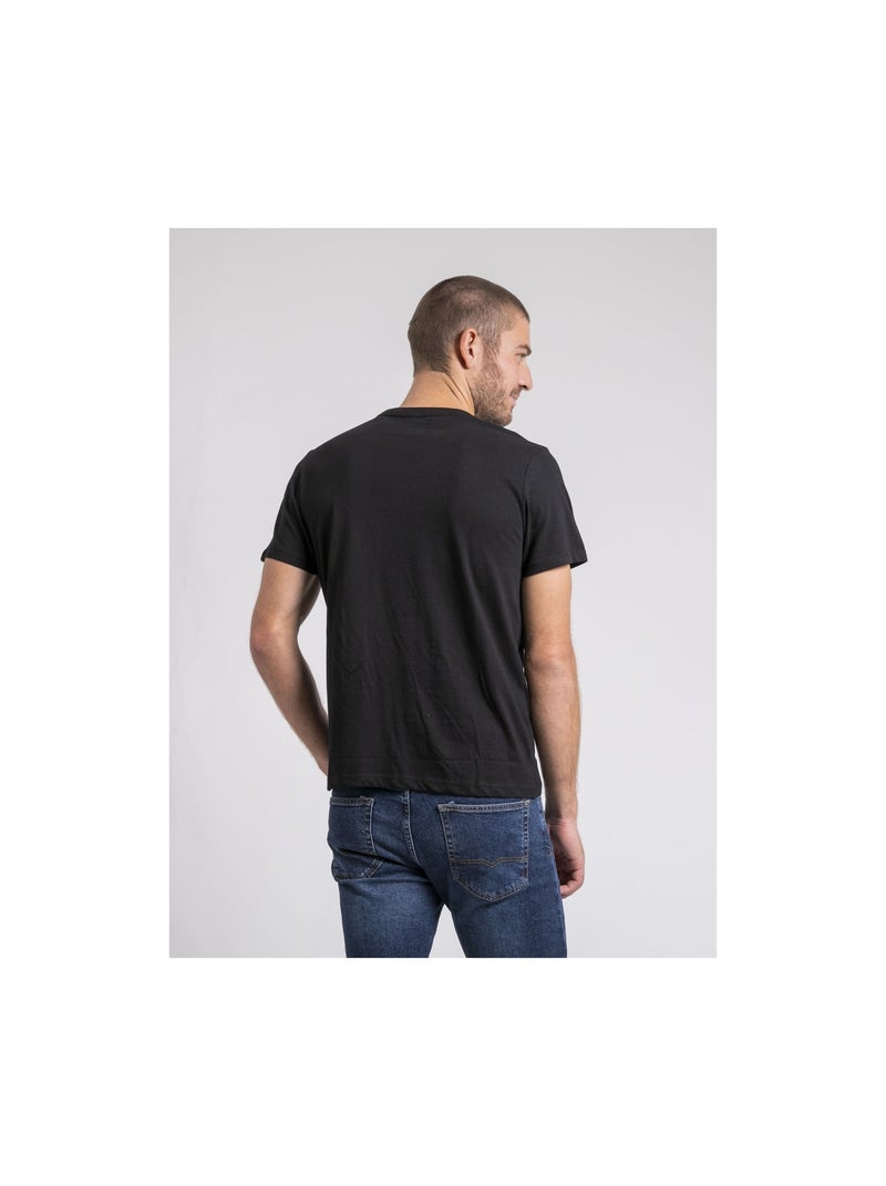 T-shirt girocollo pur coton JOMODEK Nero - Kiabi