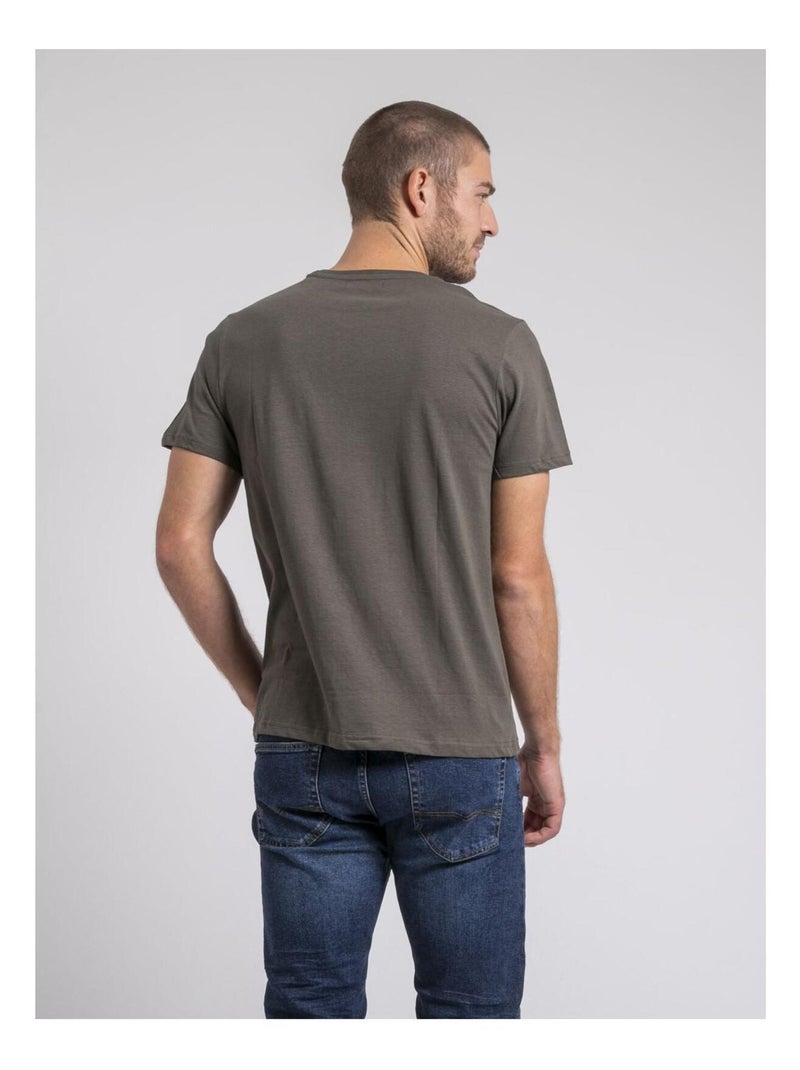 T-shirt girocollo pur coton JORISOL Cachi - Kiabi