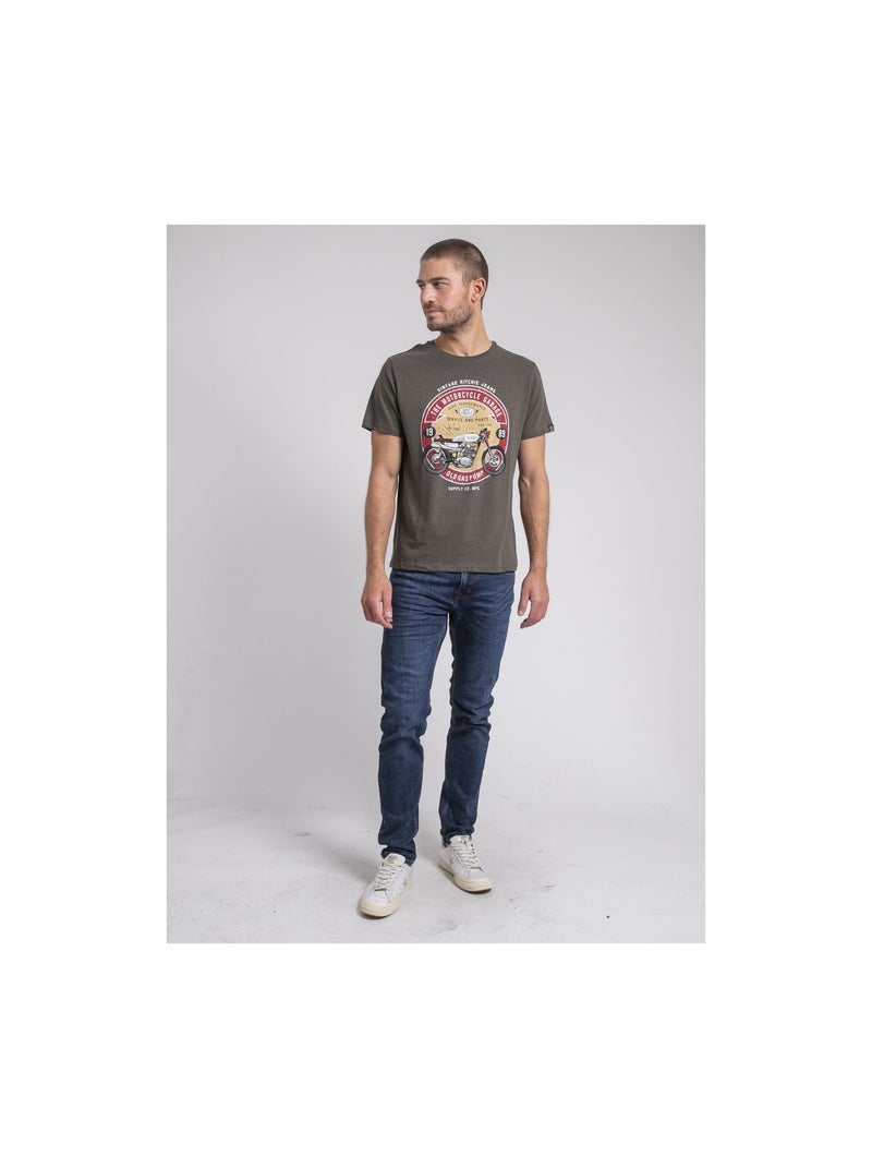 T-shirt girocollo pur coton JORISOL Cachi - Kiabi