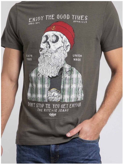 T-shirt girocollo pur coton JORUSTIX - Kiabi
