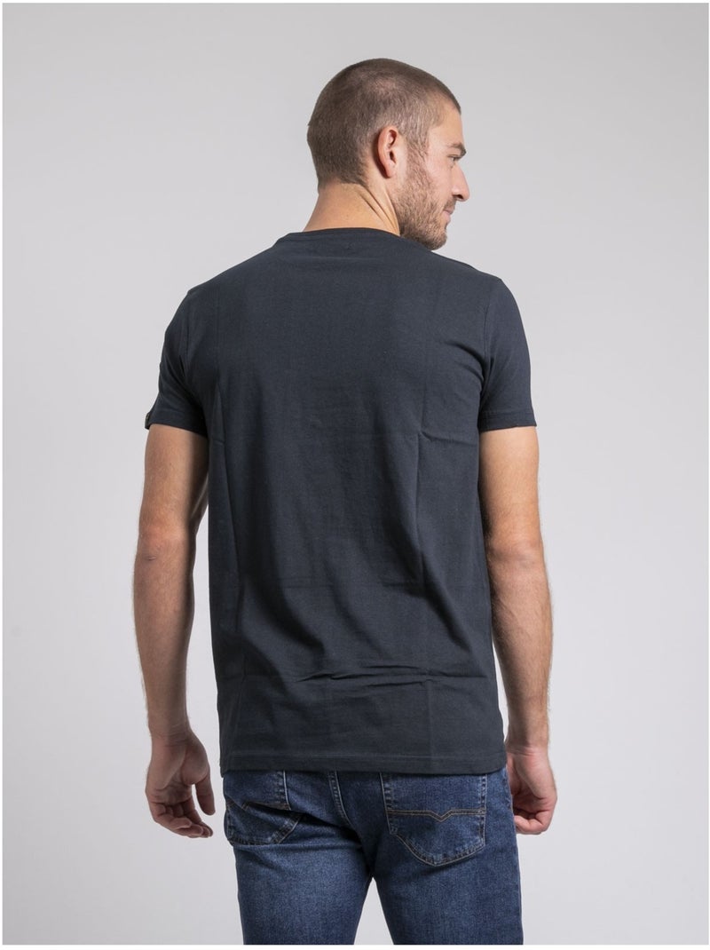T-shirt girocollo pur coton JUSIX Blu marino - Kiabi