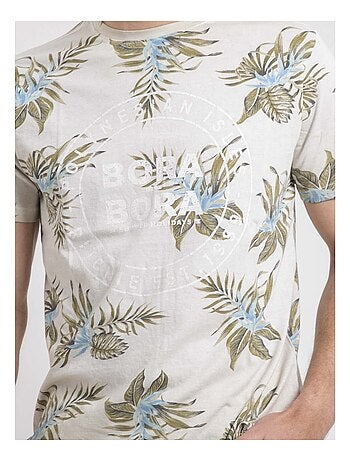 T-shirt girocollo puro cotone a motivi NULEMON