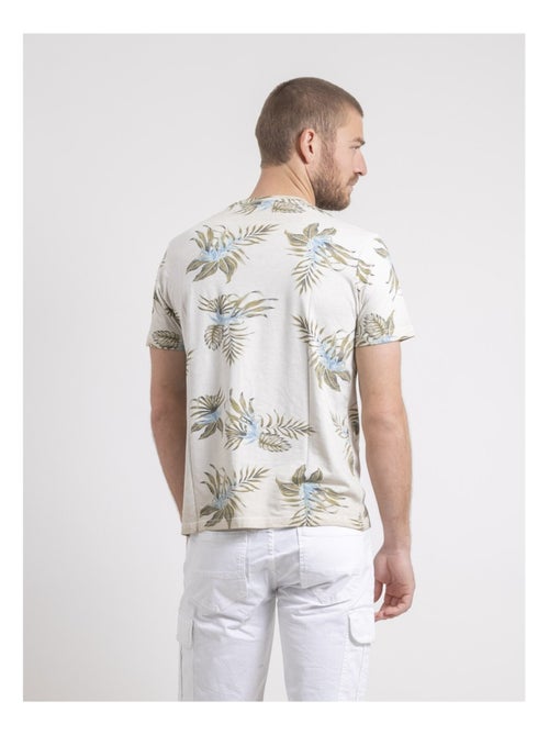 T-shirt girocollo puro cotone a motivi NULEMON - Kiabi