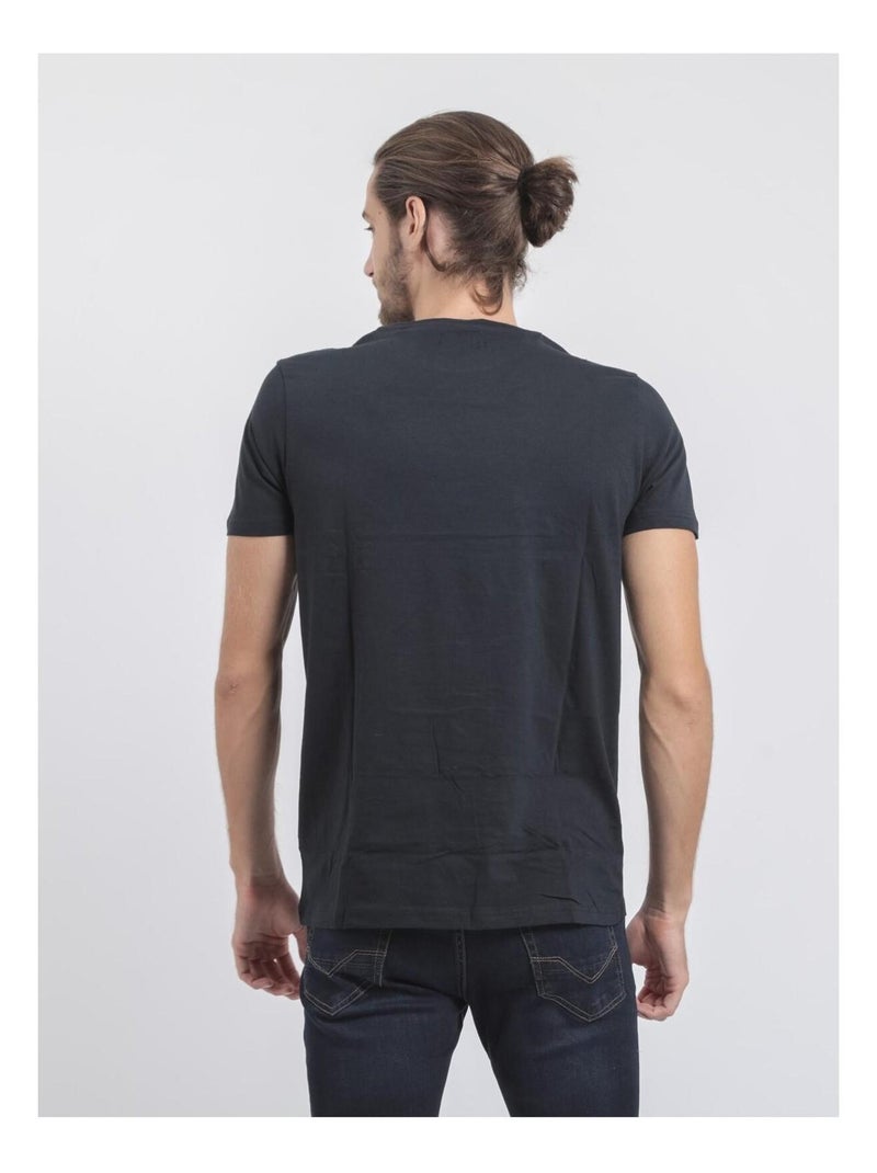 T-shirt girocollo puro cotone JAGNY Blu marino - Kiabi