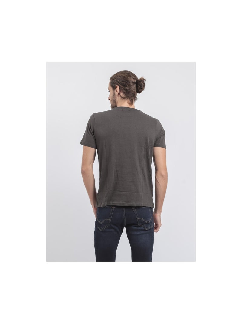 T-shirt girocollo puro cotone JAGNY Grigio - Kiabi