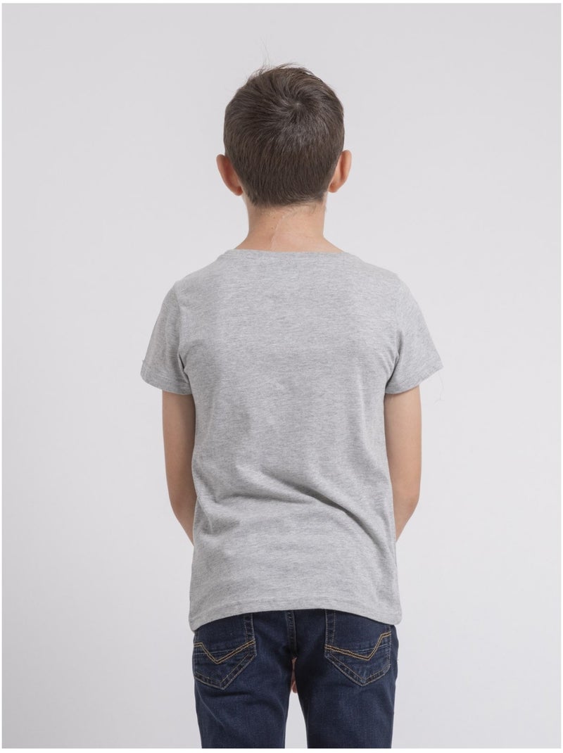 T-shirt girocollo puro cotone JOUANCY-J Grigio chiaro - Kiabi