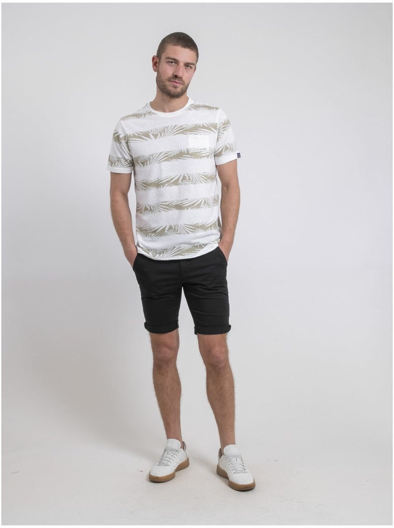 T-shirt girocollo puro cotone NADILAND Ecru - Kiabi