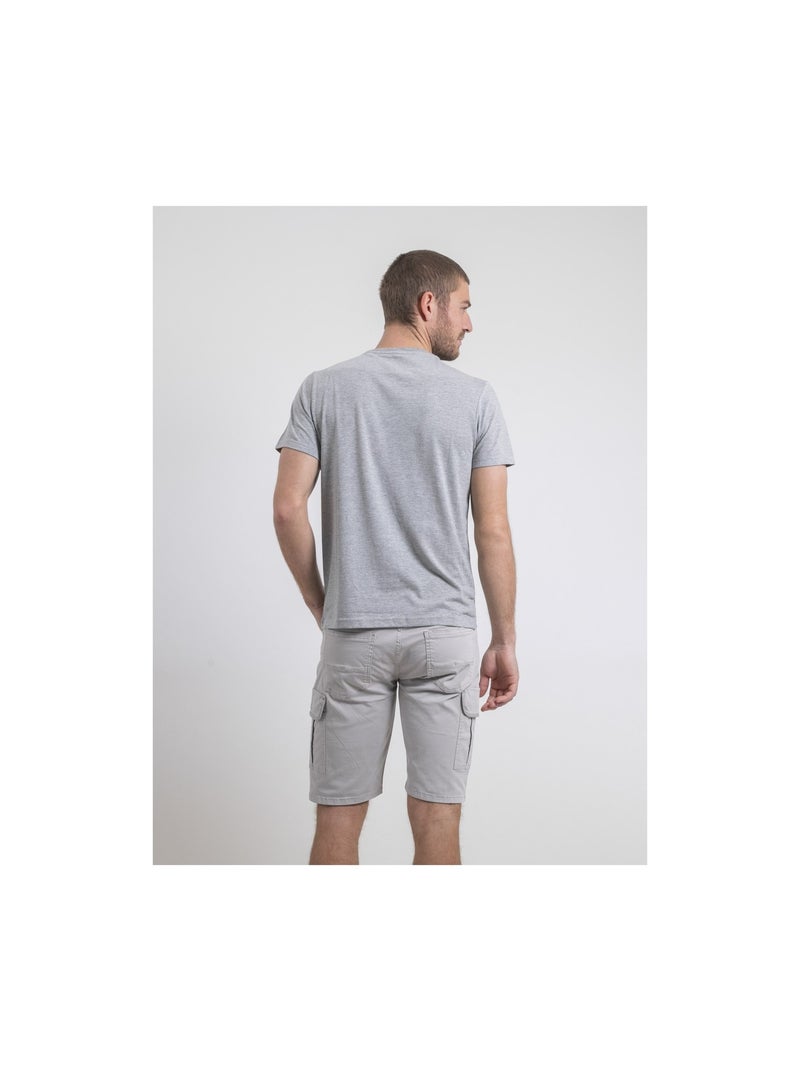 T-shirt girocollo puro cotone NAMATOU Grigio - Kiabi