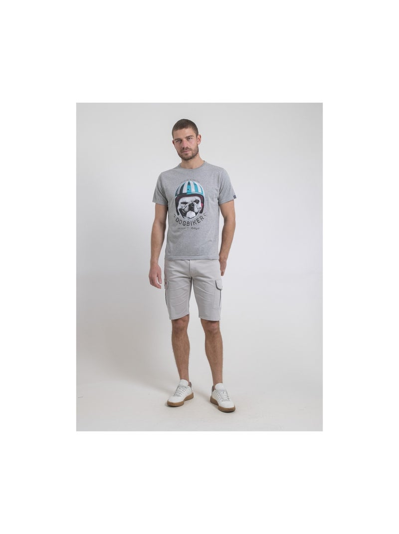 T-shirt girocollo puro cotone NAMATOU Grigio - Kiabi
