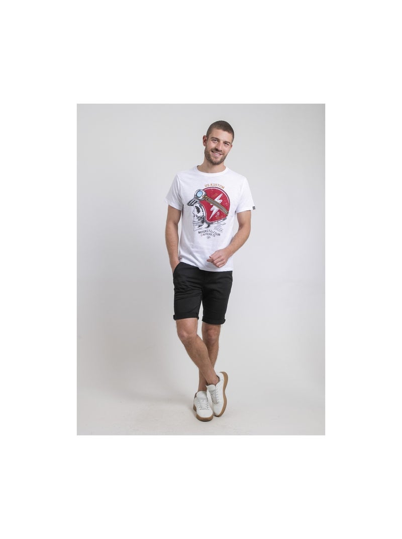 T-shirt girocollo puro cotone NAPAMOX Bianco - Kiabi