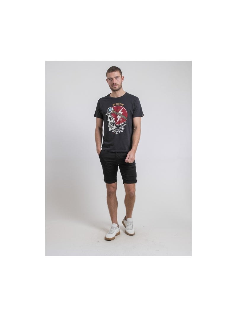 T-shirt girocollo puro cotone NAPAMOX Grigio antracite - Kiabi
