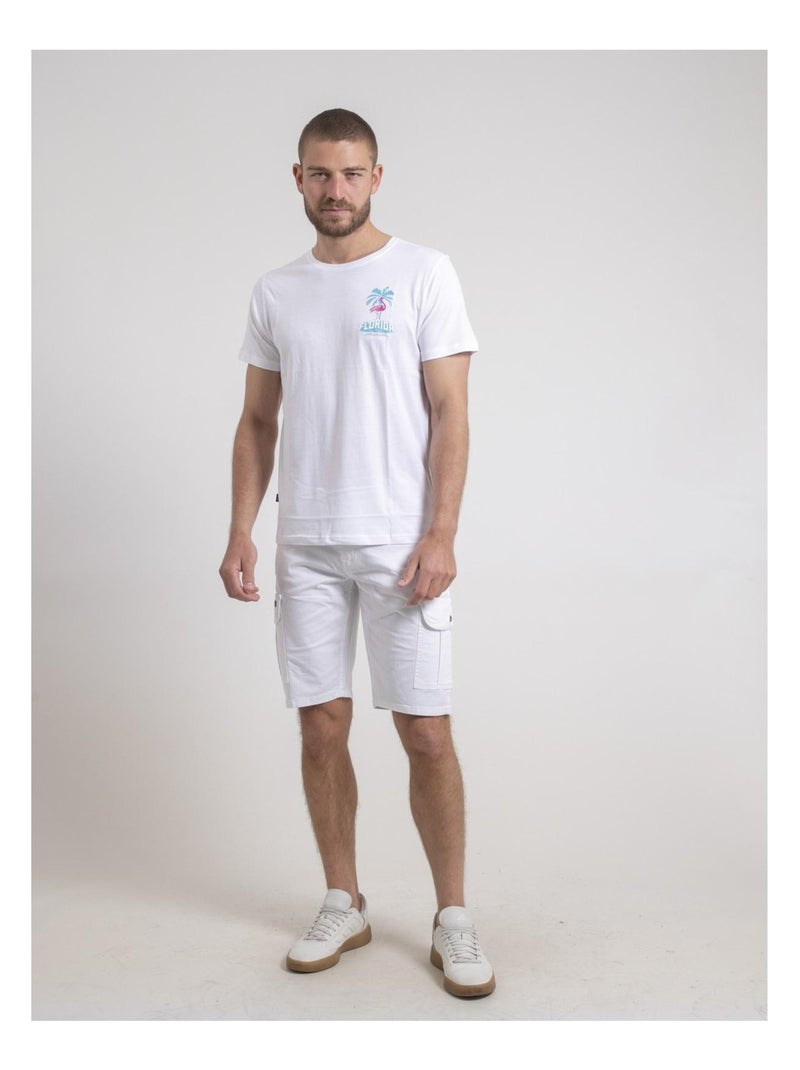 T-shirt girocollo puro cotone NARUBA Bianco - Kiabi