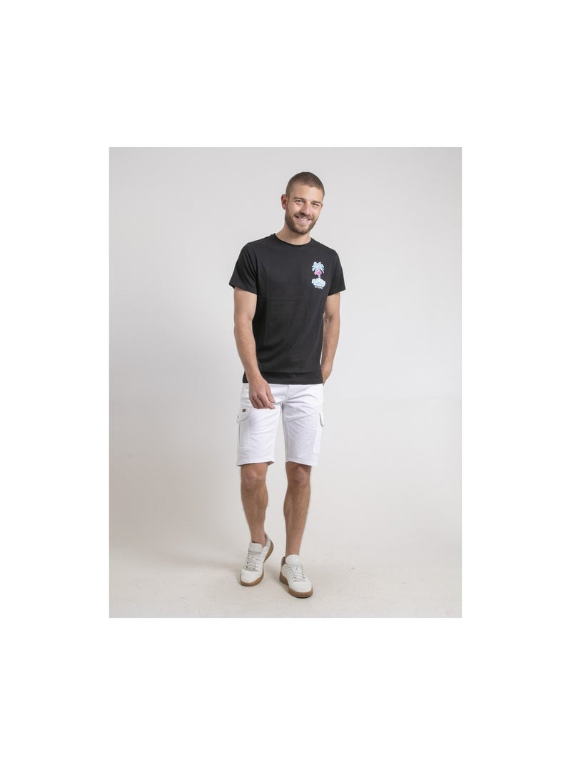 T-shirt girocollo puro cotone NARUBA Nero - Kiabi