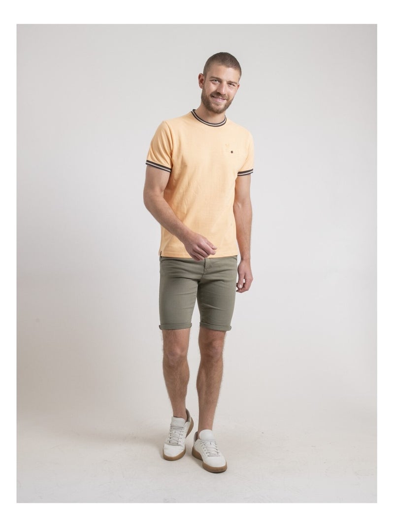 T-shirt girocollo puro cotone NECAMIX Arancione - Kiabi