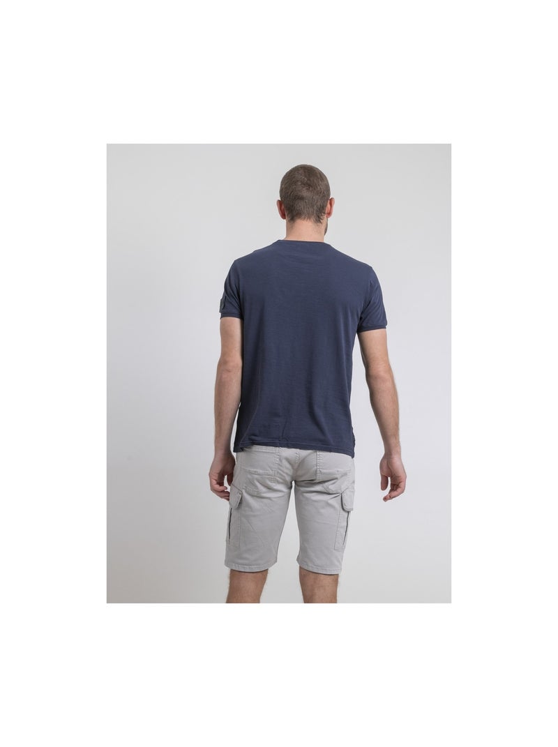 T-shirt girocollo puro cotone NERIGOTE Blu marino - Kiabi