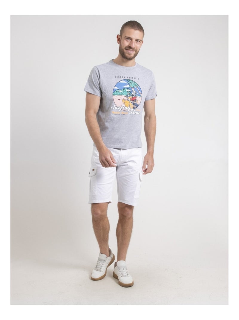 T-shirt girocollo puro cotone NEROMAX Grigio - Kiabi