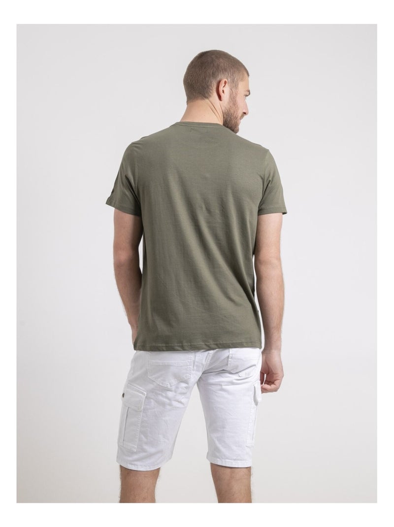 T-shirt girocollo puro cotone NEVENOU Cachi - Kiabi