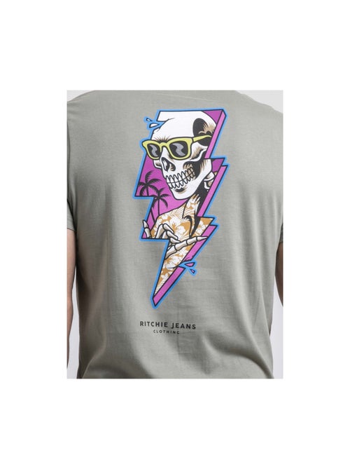 T-shirt girocollo puro cotone NIKISKULL - Kiabi