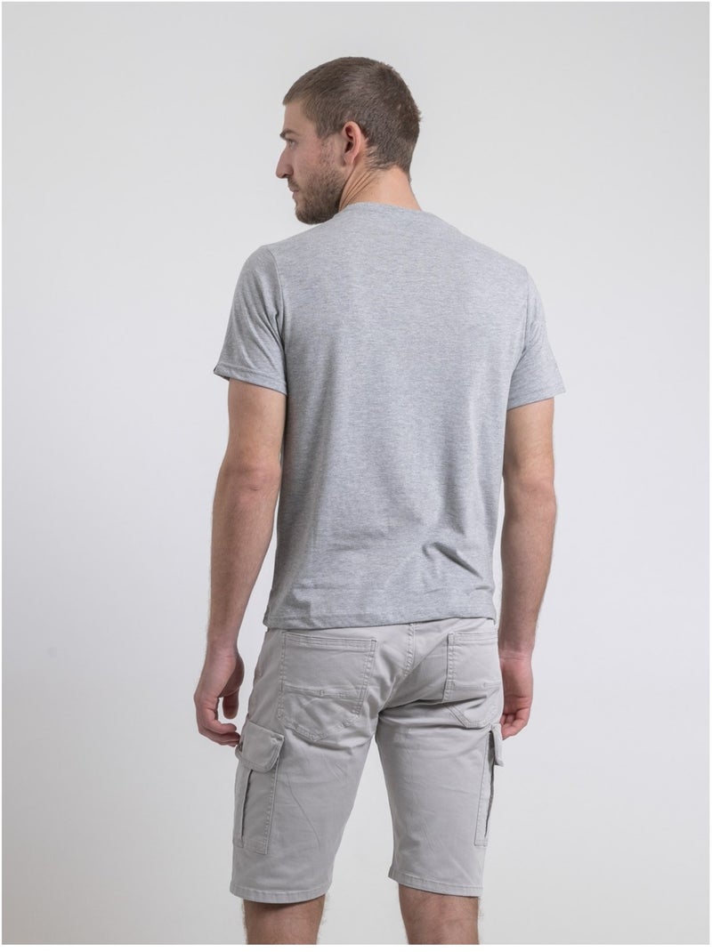 T-shirt girocollo puro cotone NOBENITO Grigio - Kiabi