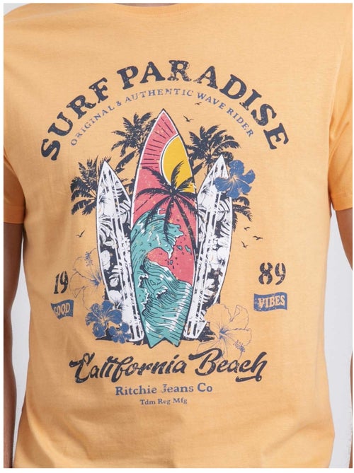 T-shirt girocollo puro cotone NOUKIWI - Kiabi