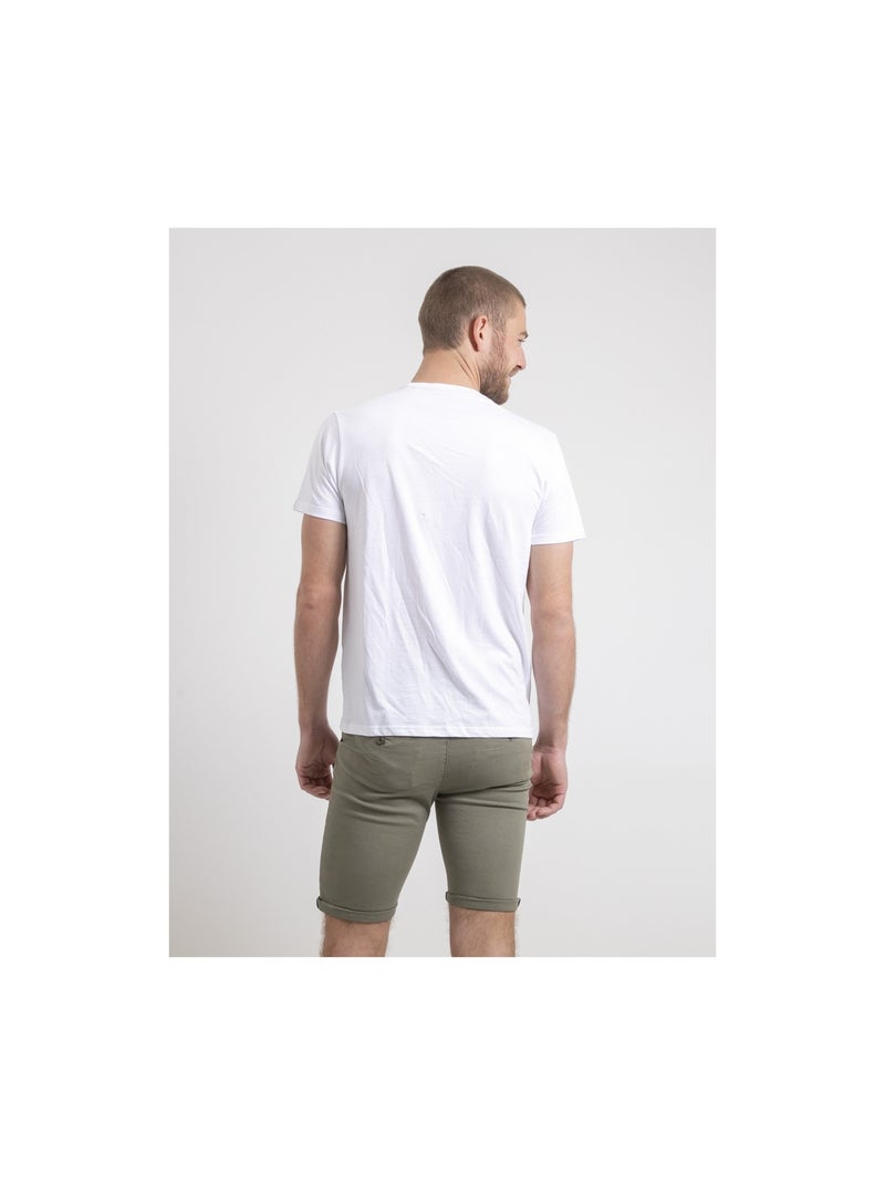 T-shirt girocollo puro cotone NOULAME Bianco - Kiabi