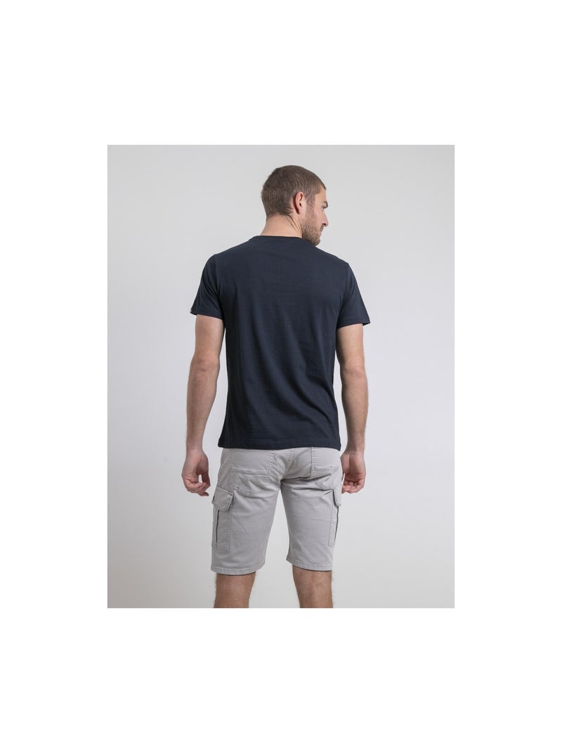 T-shirt girocollo puro cotone NOULANDY Blu marino - Kiabi