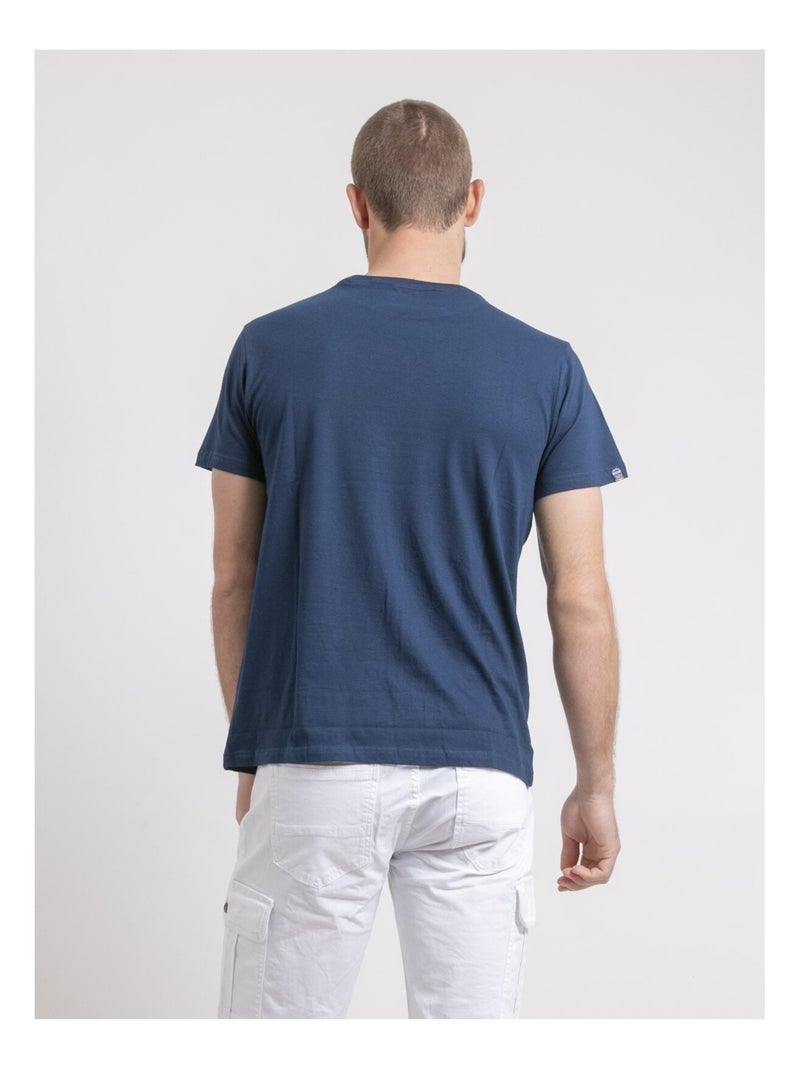 T-shirt girocollo puro cotone NUBENOIT Blu - Kiabi