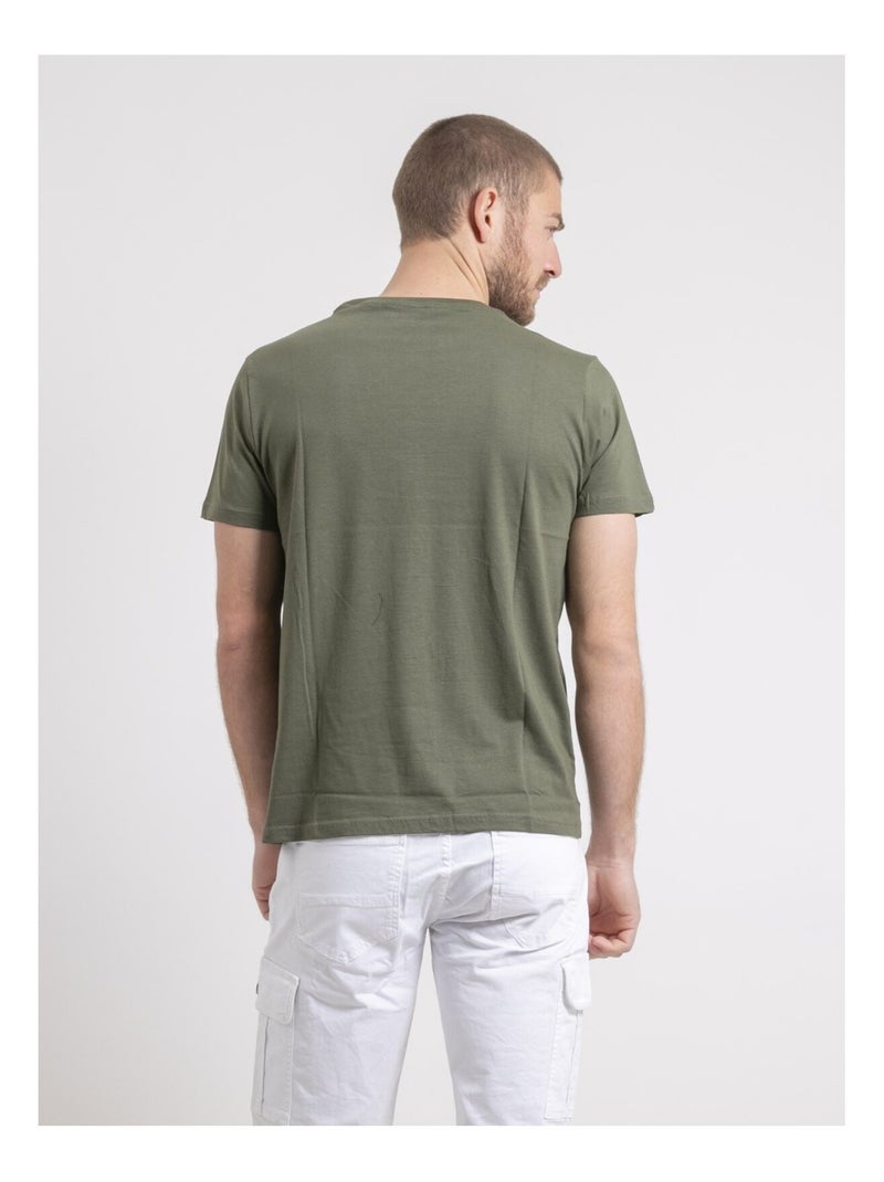 T-shirt girocollo puro cotone NUBENOIT Cachi - Kiabi