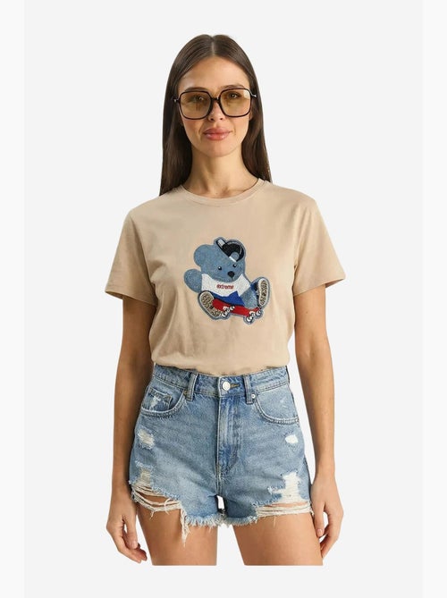 T-shirt girocollo ricamata lucci - Kiabi T-shirt girocollo ricamata lucci - Kiabi