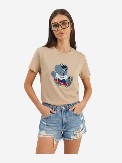 T-shirt girocollo ricamata lucci - Kiabi T-shirt girocollo ricamata lucci - Kiabi