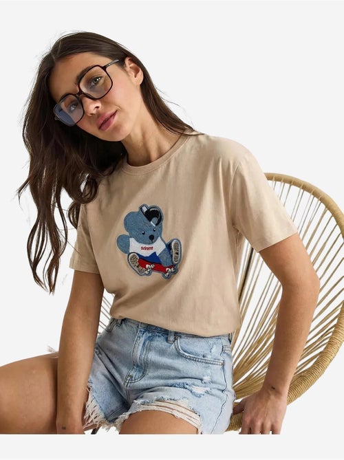 T-shirt girocollo ricamata lucci - Kiabi T-shirt girocollo ricamata lucci - Kiabi