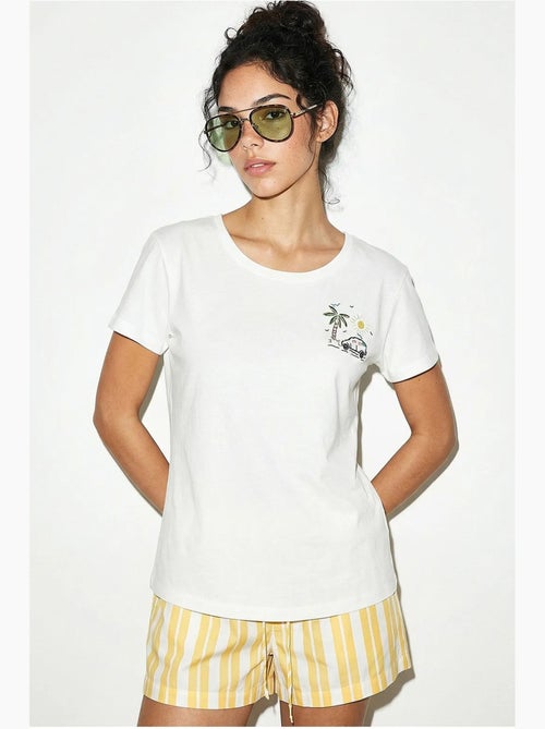 T-shirt girocollo ricamata lucci - Kiabi T-shirt girocollo ricamata lucci - Kiabi