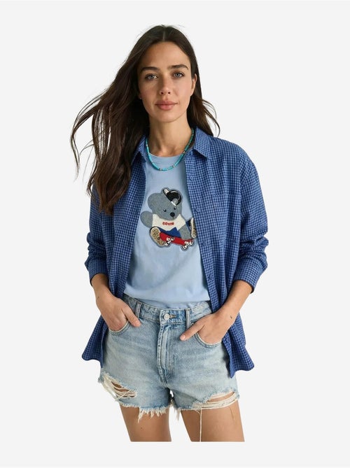 T-shirt girocollo ricamata lucci - Kiabi T-shirt girocollo ricamata lucci - Kiabi