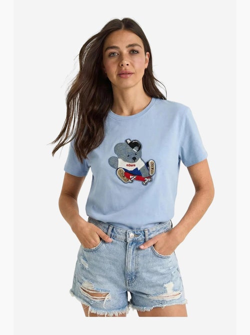 T-shirt girocollo ricamata lucci - Kiabi T-shirt girocollo ricamata lucci - Kiabi