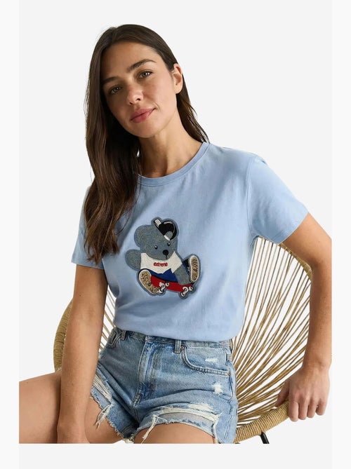 T-shirt girocollo ricamata lucci - Kiabi T-shirt girocollo ricamata lucci - Kiabi